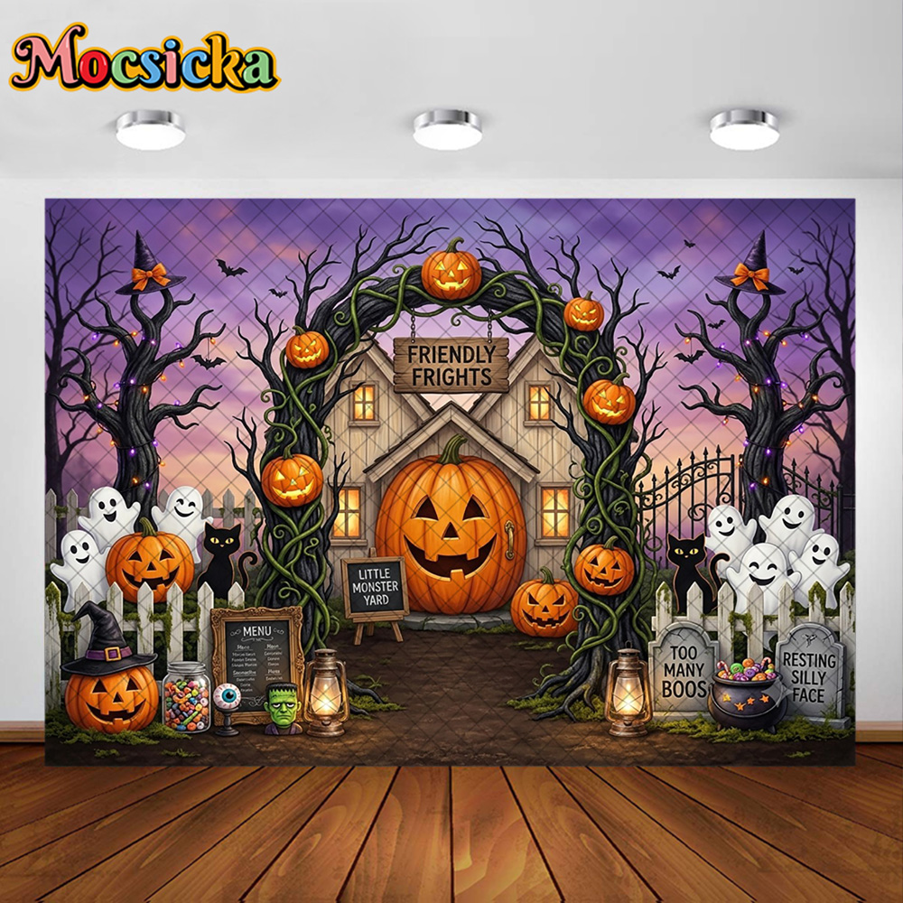 Photography Trick - Fundo Fotográfico Mocsicka para Halloween, Decoração