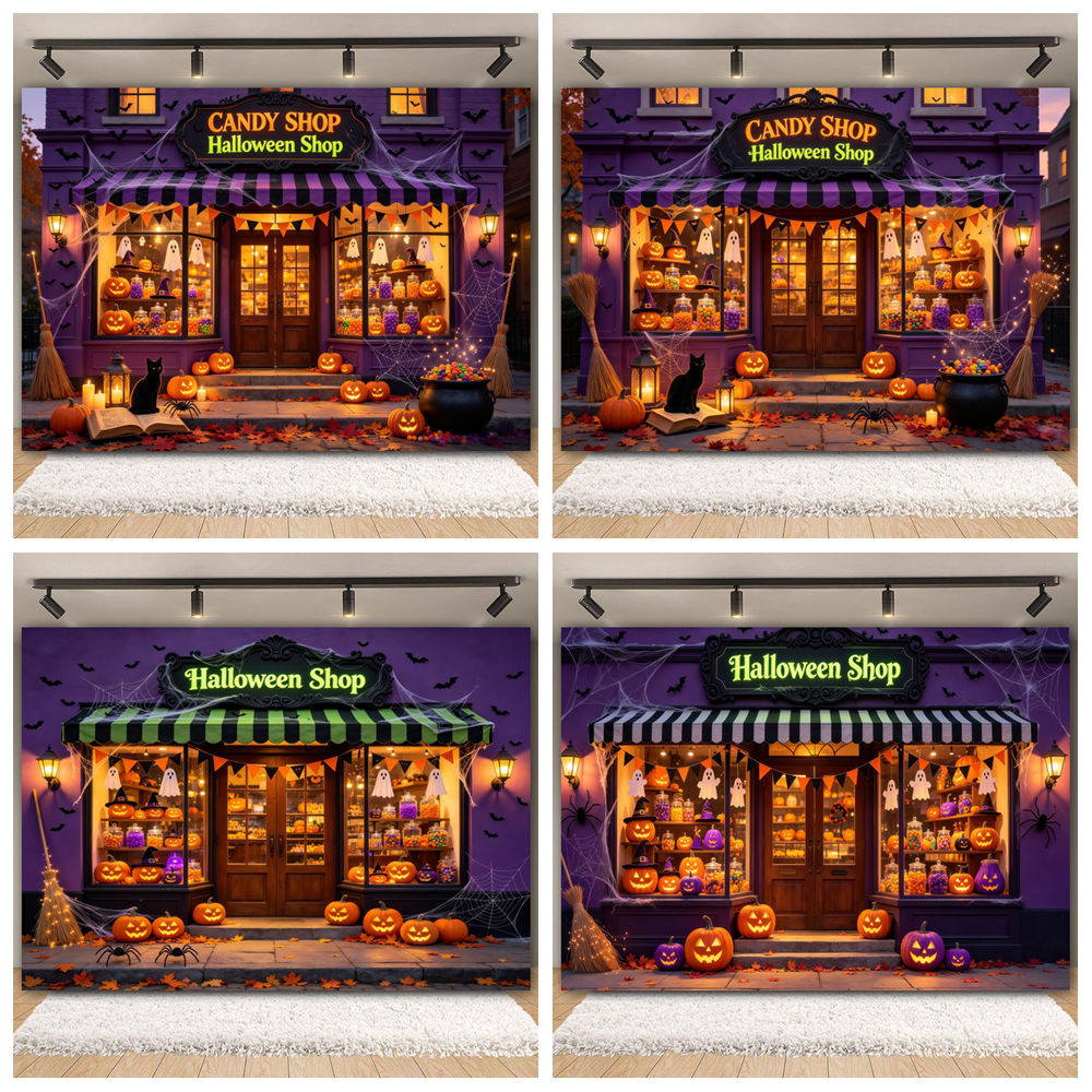 Photography Trick - Cenário de Halloween: Loja de Doces
