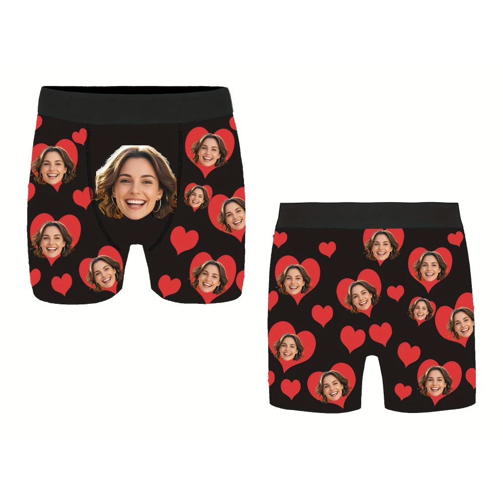 Photography Style - Cuecas Boxer Masculinas Personalizadas com Foto,