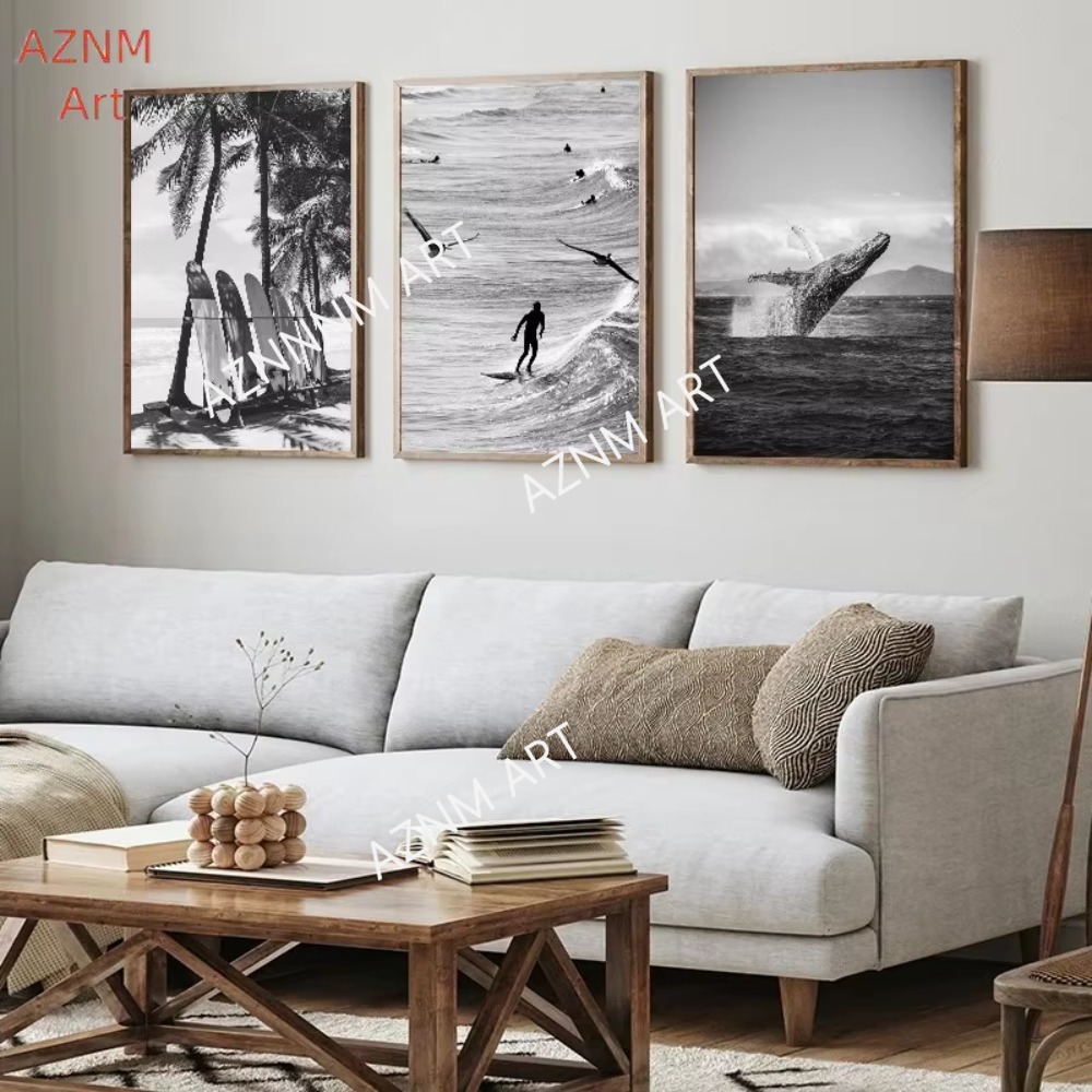 1pc, fino surf preto e branco  - Photography Poster avaliação e preço